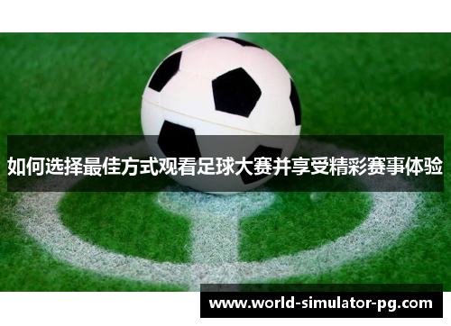 如何选择最佳方式观看足球大赛并享受精彩赛事体验