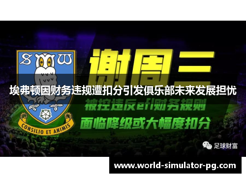 埃弗顿因财务违规遭扣分引发俱乐部未来发展担忧 埃弗顿因财务违规遭扣分引发俱乐部未来发展担忧